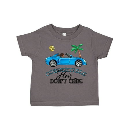 

Inktastic Convertible Hair Don t Care with Black Hair and Blue Car Gift Toddler Toddler Girl T-Shirt