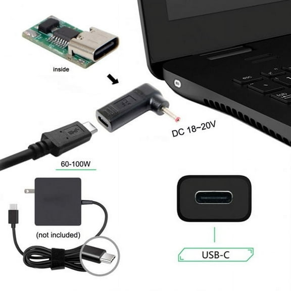 FVH USB 3.1 Type C USB-C to DC 19V 3.5*1.3mm 1.35mm Adapter PD Emulator Trigger for View Sonic M1 