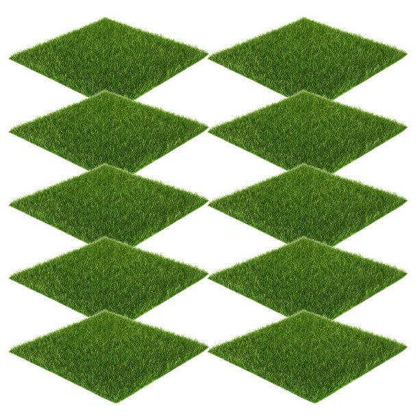 unbranded 10Ud Césped Artificial Para Manualidades Y De Mesas Con Aspecto Natural