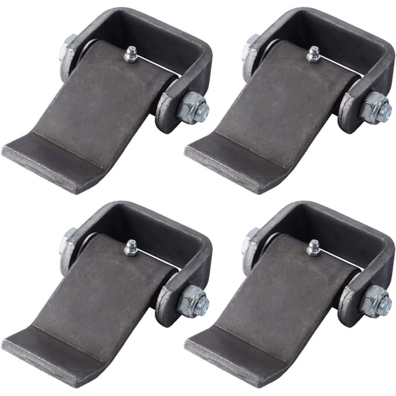 Weld on Trailer Hinges Heavy Duty Greaseable Dump Trailer Trucks Gate Door Hinge, Strap Style Short Leaf, Pack of 4 Pack of 4