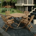 thumbnail image 5 of Teak Andrew Bahama 5-Pieces Folding Dining Set, 5 of 7