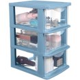 thumbnail image 2 of Organisateur de Rangement à Tiroirs Bleu Transparent Lot de 1 9.1X6.9X5.3In, 2 of 8