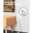 thumbnail image 4 of Cable de extensión DEWENWILS de 1 pie para interiores, calibre 14, blanco, 3 puntas, 4 of 8