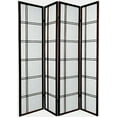 thumbnail image 2 of Legacy Decor Double Cross Shoji Screen 4 Panel Room Divider, 71" Tall, Espresso, 2 of 5