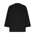thumbnail image 6 of Jsaierl Tops for Women 3/4 Sleeve Summer V Neck Lace Shirts Fashion Solid Petite Blouses Classic Cotton T-shirts Top S-2XL, 6 of 10
