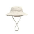 thumbnail image 4 of Besolor Toddler Baby Sun Hat Boy Girl Summer Cotton Bucket Hat Kids Adjustable Sun Protection Wide Brim Beach Hat, 4 of 8