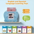 thumbnail image 5 of Bilingual Spanish English Talking Flash Cards, 224/510 Words Montessori Learning Toy for 1-3 Year Toddlers, Speech Therapy Educational Gift, 5 of 7