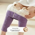 thumbnail image 5 of Women’s 100% Wool Thermal Fleece-Lined Pants, Extra-Thick Lamb Fleece Winter Leggings, Warm Inner/Outer Wear Cotton Pants, Cozy Cold-Weather Stretch Bottoms, 5 of 11