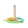thumbnail image 2 of Parrot Stand With Rotating Playtop Chewing Toy For Budgie Lovebird Cage Hanging, 2 of 8