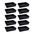 thumbnail image 1 of Colaxi 10 Pcs Plateaux de Semis Épais, Plateaux de Démarrage de Semis, Plateaux de Culture Réutilisables Noirs avec Trous de Drainage Plateaux de Propagation, 1 of 8