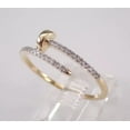 thumbnail image 3 of 1.00Ct Round Cut Lab-Created Diamond Women's Nail Design Ring 14k Yellow Gold Plated Silver, 3 of 5