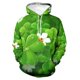 thumbnail image 3 of Sudadera con capucha con estampado de tréboles de la suerte y plantas para hombre, ropa con estampado de hierba y flores en 3D, novedad en sudaderas con capucha, moda Harajuku y2k, 3 of 5