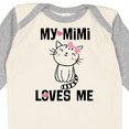 thumbnail image 4 of Inktastic Mimi Loves Me Grandchild Girls Girls Long Sleeve Baby Bodysuit, 4 of 5