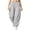 Gray, variant on Cargo Pants for Women Elastic High Waist Loose Baggy Trousers with Large Patch Pockets