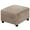 Taupe, variant on Rosnek Velvet Square Ottoman Covers Stretch Ottoman Slipcover Folding Storage Footstool Furniture Protector with Elastic Bottom, Large, Taupe