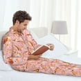 thumbnail image 6 of Sikiie Pink Cockatoo Birds Mens Pajama Set, Soft Warm Long Sleeve Sleepwear, Cozy Button-Down Pjs for Men-XX-Large, 6 of 7