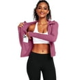 thumbnail image 3 of NELEUS Womens Hooded Athletic Jackets Zip Up Yoga Workout Jacket Slim Fit With 2 Inner Pockets,Rose Red,US Size XL, 3 of 9
