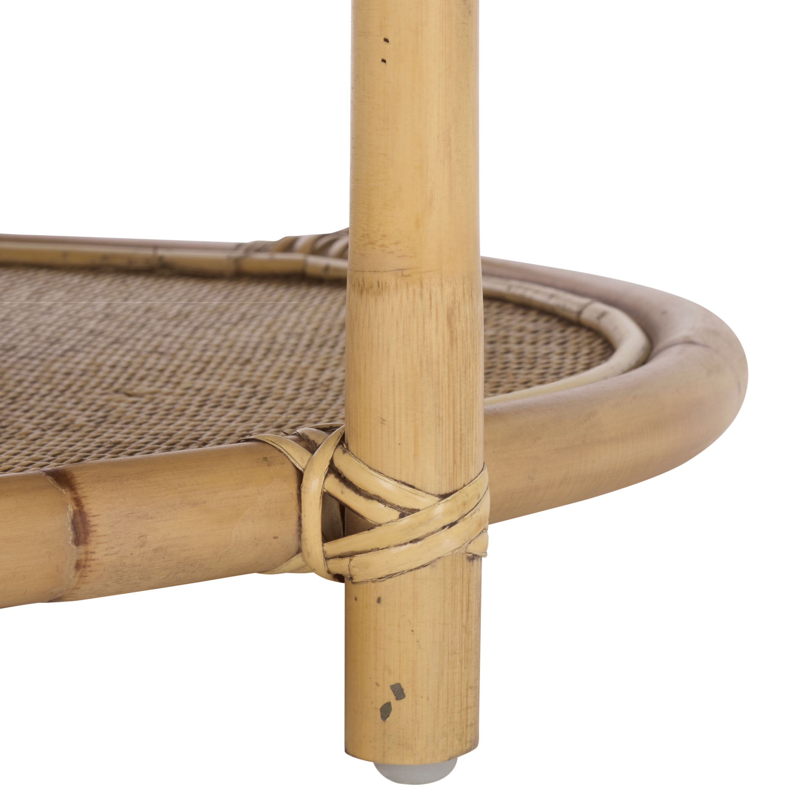 Safavieh Arvid Coastal Round Rattan Coffee Table, Honey Brown Wash