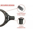 thumbnail image 3 of Master Lock Câble Combiné Rigide en Acier Noir 0,9 m X 12 mm, 3 of 6