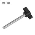thumbnail image 3 of Uxcell 10 Packs M6 x 55mm Male Thread T/Z Wing Knobs Thumb Screw Clamping Knobs Grip Black, 3 of 5