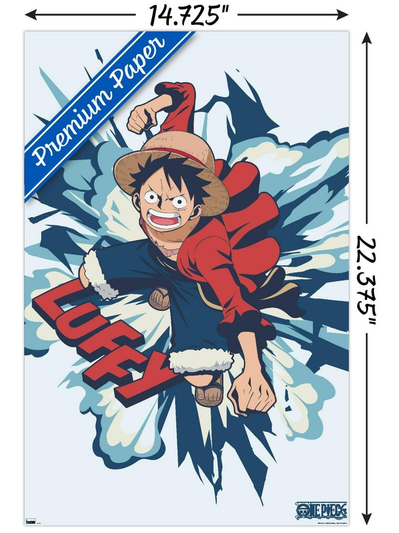 One Piece: Fishman Island - Luffy Punch Wall Poster, 14.725