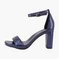 thumbnail image 2 of Naturalizer Women's Joy Heeled Sandals Navy Metallic Leather 8W, 2 of 8