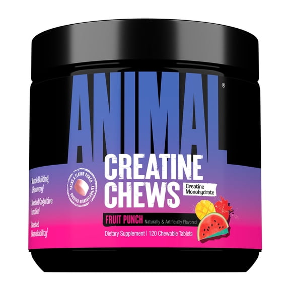 Animal Fruit Punch Creatine Chews 120 Chewable Tablets