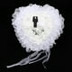 thumbnail image 5 of Soporte de Anillo, Elegante Blanco en Forma de corazón Novio de Boda Anillo de Novia Cojín Caja de Soporte(Blanco), 5 of 13