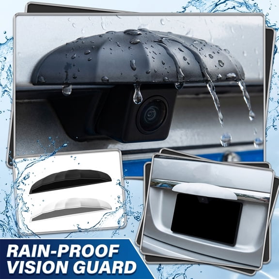 Universal Silicone Rain Shield for Backup Camera, Waterproof Cover for Rear View Cam, Anti-Rain Visor for Car Security System