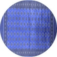 thumbnail image 1 of Ahgly Company Indoor Round Oriental Blue Industrial Area Rugs, 4' Round, 1 of 4