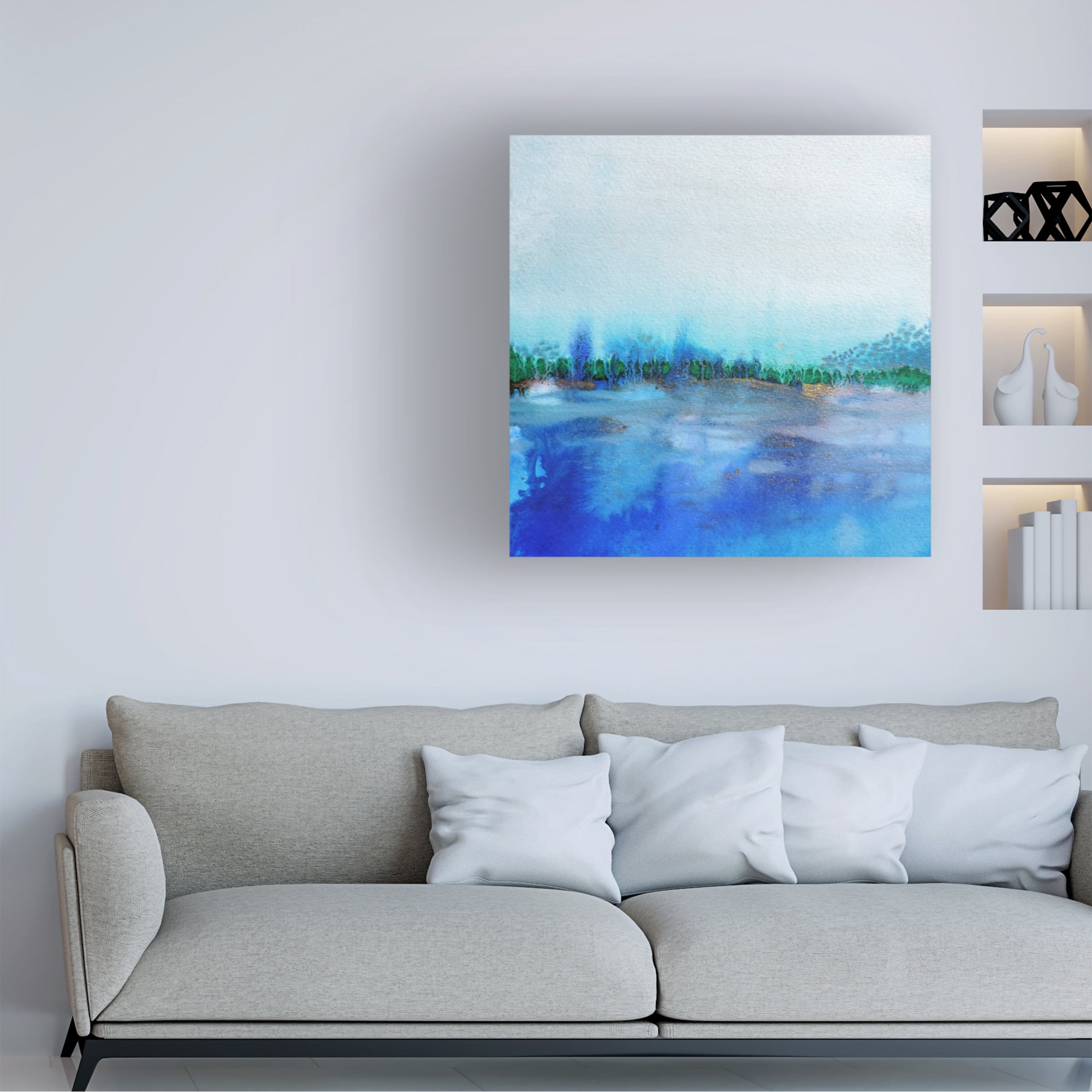 Sylvie Demers 'Eau 1' Canvas Art