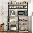 thumbnail image 4 of Juiluna 6-Tier Kitchen Storage Easy to Assemble Baker's Rack MDF Board Gray, 0.03 lb, 4 of 7