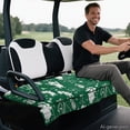 thumbnail image 2 of Yuyamidu Funny Dog Golf Cart Seat Covers with Pockets Cute Golf Cart Seat Towel for 2 Seats Golf Cart Accessories Comfortable and Protect Your Golf Cart Seat, Green, 2 of 7