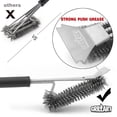thumbnail image 2 of GRILLART Grill Brush and Scraper Best BBQ Brush for Grill, Safe 18" Stainless Steel Woven Wire 3 in 1 Bristles Grill Cleaning Brush, 2 of 7