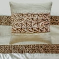 thumbnail image 3 of The HomeCentric King / Queen / Twin Brown Decorative Bed Runner Twin 53"x18" Bed Runner WITH One Pillow Cover, Patchwork, Velvet Texture, Knotts Bed Scarf on Velvet fabric - Velvet Twists, 3 of 5