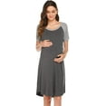 thumbnail image 3 of Camisón 3 en 1 para parto/trabajo/enfermería, bata de hospital de maternidad para mujer/ropa de dormir para lactancia Adepaton LRWJ050-4, 3 of 5