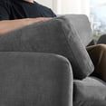 thumbnail image 3 of 50*43" Oversized Chenille Single Sofa Chair, Wide and Deep Seat Accent Chair, Modern Upholstered Comfy Armchair, Couch Lounge with Pillows for Living Room&Apartment (Gray), 3 of 11