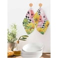 thumbnail image 2 of Farmhouse Sunflowers Kitchen Dish Towels for Drying Dishes Set of 3, Country Watercolor Pig Black Plaid Waffle Weave Microfiber Hand Tea Bathroom Towels Quick Dry & Absorbent Towel 12x12, 2 of 7