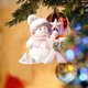 thumbnail image 3 of Snowman Letter Christmas Tree Holiday Decoration Pendant, Festive Ornament for Xmas Decor, Home Holiday Party Gift, Merry Snowman Hanging Decor, 3 of 6