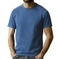 thumbnail image 7 of Stamzod Mens Oversized T Shirt Solid Color Summer Crewneck Short Sleeve Basic Tee Tops Loose Casual Workout Tshirts Shirts for Men Navy L, 7 of 7