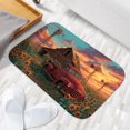 thumbnail image 6 of 1pc Old Red Truck in Sunflower Absorbent Non-Slip Bathroom Thickened Flannel Rug Decor,Soft,Quick Drying,Suitable For Indoor/outdoor Use,Bathrooms,Bedrooms,Kitchens,Terrace,Laundry Rooms,16"x24", 6 of 9