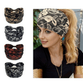 thumbnail image 5 of TELOLY 4pcs Sweat Band,Bohemian Style Headbands,Fashionable Prints Head Bands for Women's Hair, 5 of 5