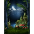 thumbnail image 2 of ABPHOTO Polyester 5x7ft Photography Backdrop Dreamy Fairy Tale Castle Bokeh Starry Moon Night Mushroom Grass Field Fantasy Backdrops Seamless Baby Kids Children Adults Background Photo Studio Props, 2 of 3