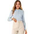 thumbnail image 1 of INSPIRE CHIC Chemises à Manches Longues pour Femmes avec Col Montant et Boutons, 1 of 6
