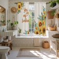 thumbnail image 4 of Sunflower Kitchen Curtains 63 Inch Length, Summer Botanical Farmhouse Yellow Floral Rustic Tiers Curtains for Living Room Berdoom Bathroom, Light Filtering Drapes Window Treatment 2 Panels 42"Wx63"L, 4 of 8