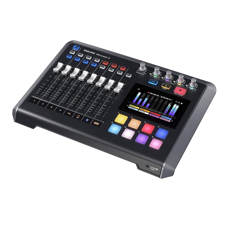 Tascam Mixcast 4 Podcast Station Bundle with Mixcast 4 Carrying