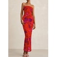 thumbnail image 4 of Vestido largo sin tirantes con estampado floral PRETTYGARDEN para mujer, 4 of 5