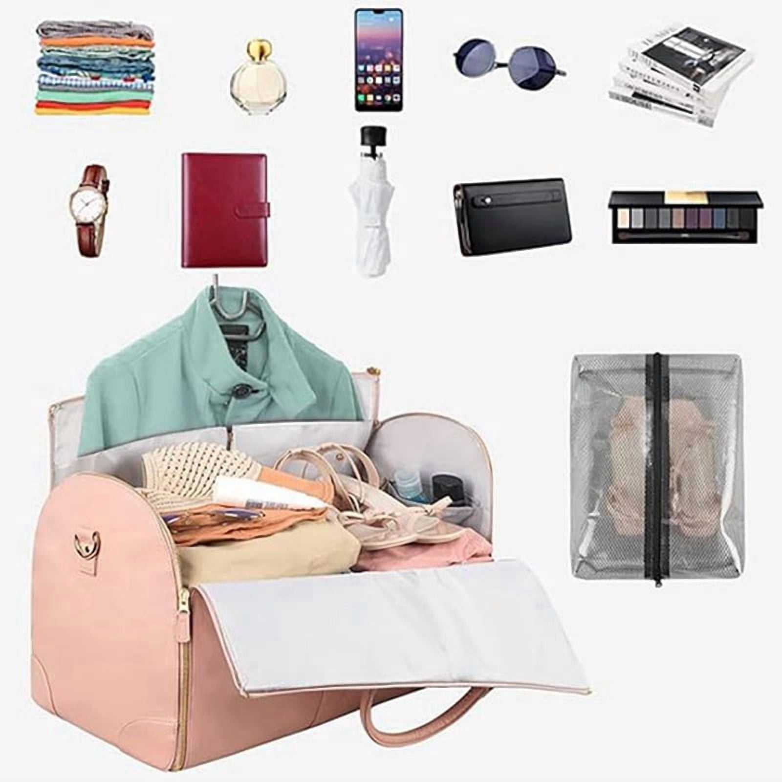 Travel Foldable Clothing Bag Multi-Function Garment Bag Travel Bag Garment Bag for Carry on Garment Bag,Black