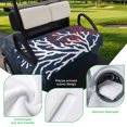 thumbnail image 5 of Golf Cart Seat Covers for 2 Seater,Red White Coral Microfiber Cart Seat Towel Blanket,Summer Ocean Nautical Coastal Navy Blue Absorbent NonSlip Bench Seats Protector for Golf Course 51"x31", 5 of 9