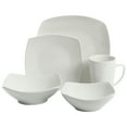 thumbnail image 2 of Gibson Home Everyday Square White Stoneware Dinnerware Set, 40-Piece, 2 of 10